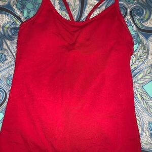 Lululemon Athletica Red built in bra Camisole